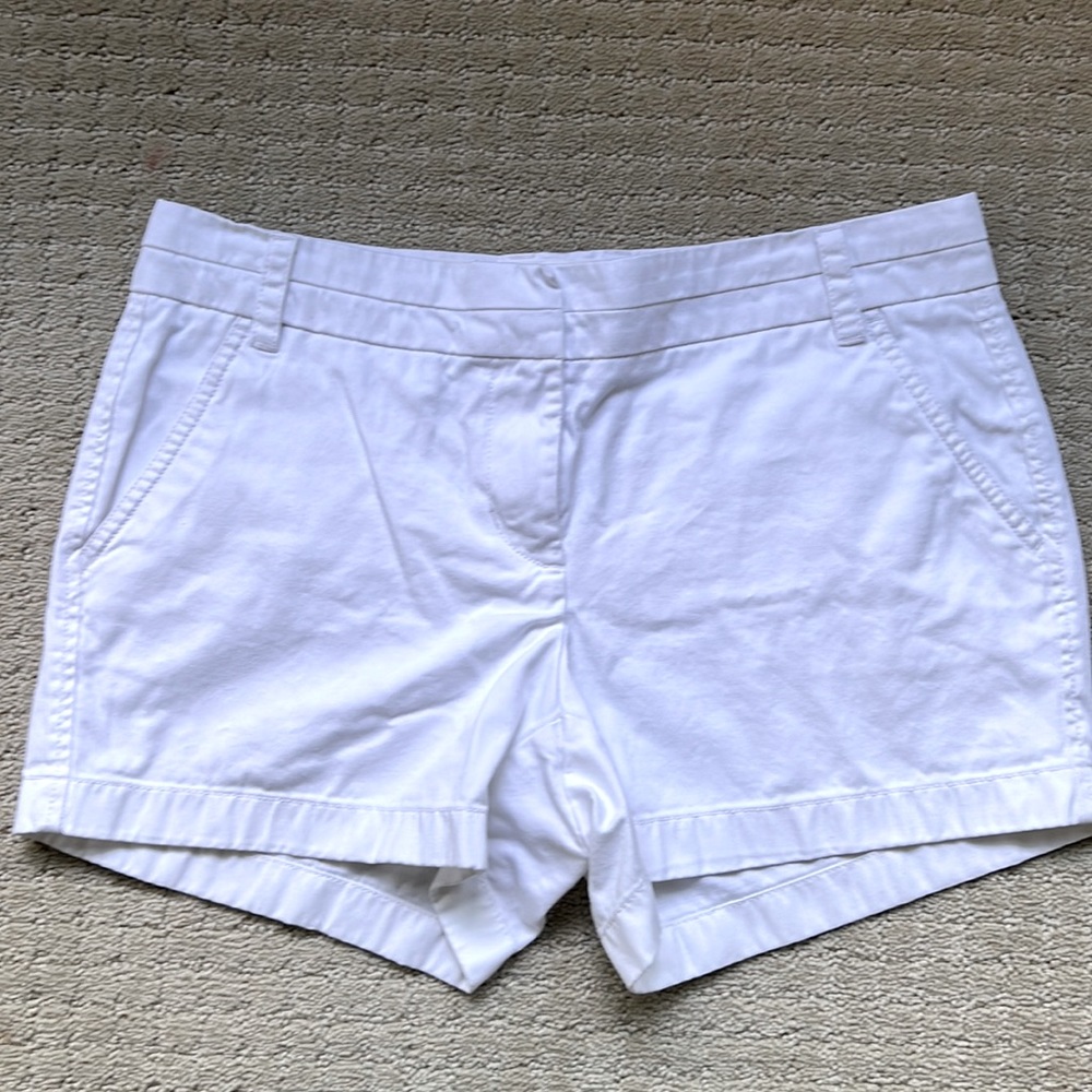 J Crew chino shorts white size 6